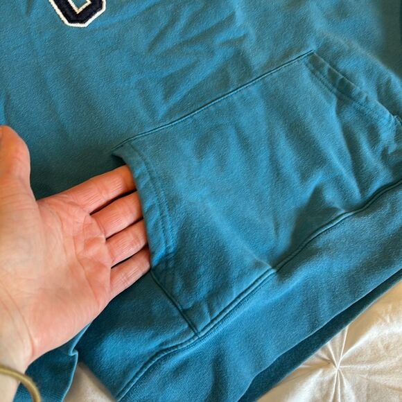 GAP Stretch Girl's Blue Long Sleeves Pullover Hoodie Sweater Size Medium - Picture 3 of 7